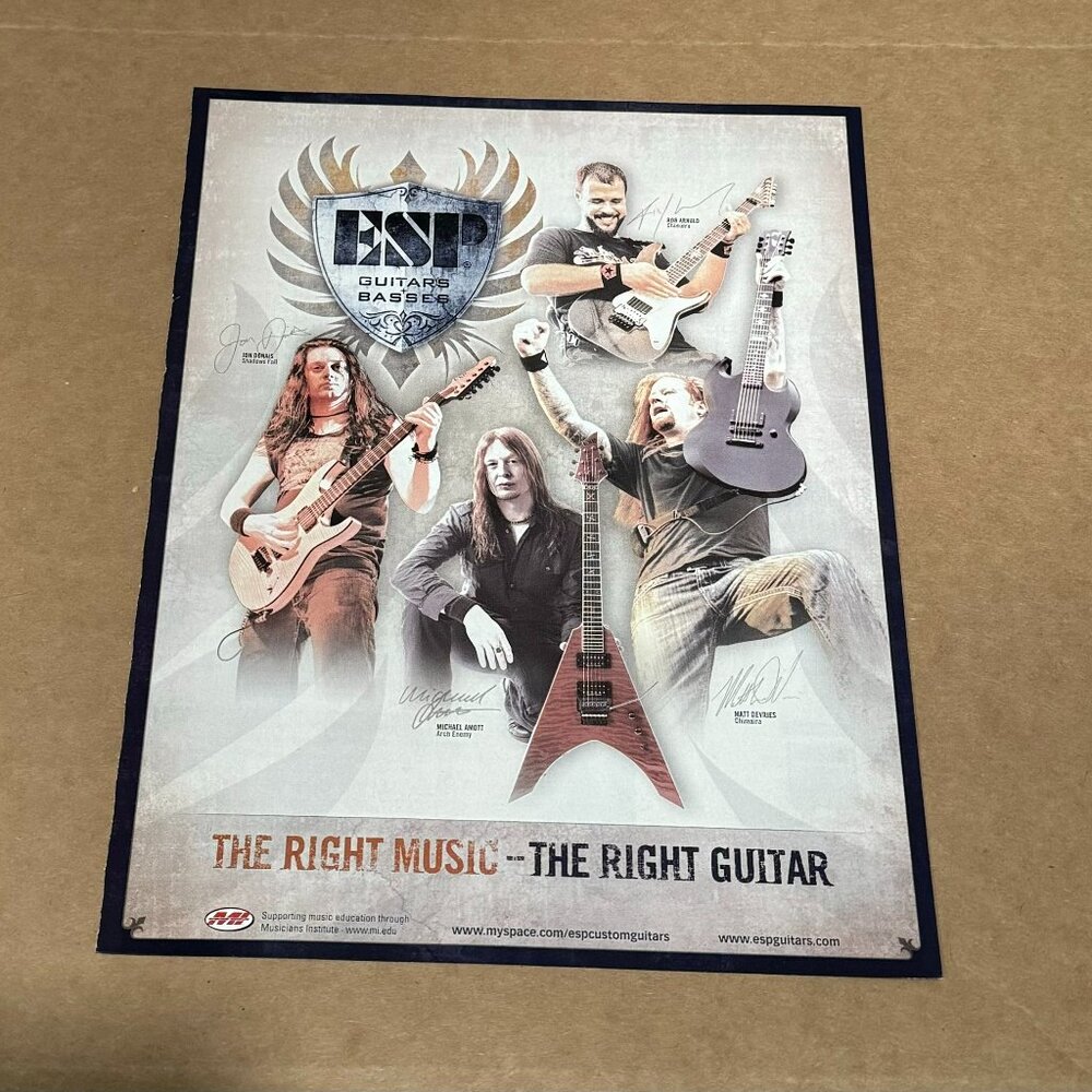 Jon Donais / Rob Arnold / Michael Amott / Devries - ESP Guitars - 2008 Print Ad